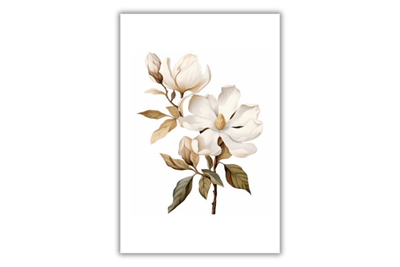 Download Watercolor Magnolia Flower- Art Print - Print Collection