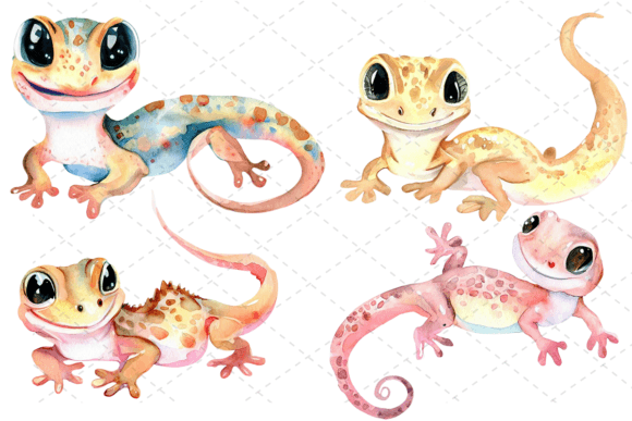 Download 4 Gecko Wall Decorations Print Bundle - Print Collection