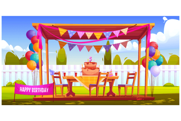 Download Kids Birthday Party Decorations in Backyard - Birthday Collection