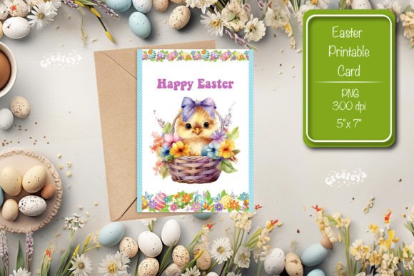 Download Printable Easter Card Easter Basket - Print Collection