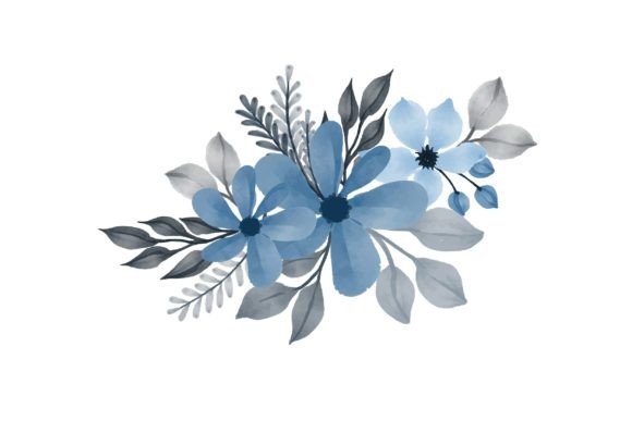 Download Blue Floral Watercolor Frame - Premium Resources