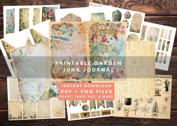 Download Garden Botany Printable Junk Journal - Print Collection