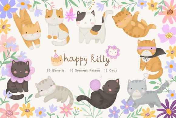 Download Cute Whiskers &amp; Blooms Collection - Blooms Collection