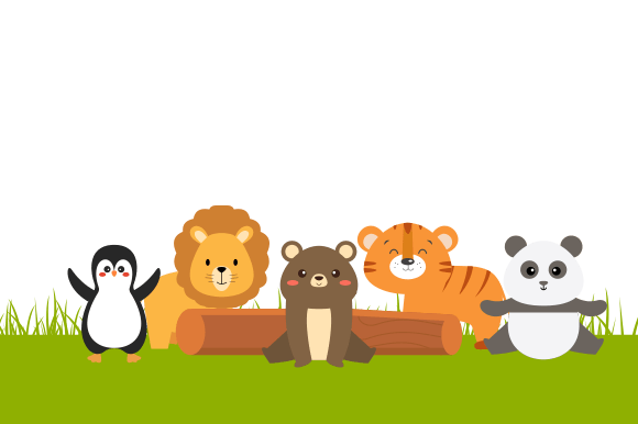 Download Cute Jungle Animals in Cartoon Style - Cute jungle animals Collection