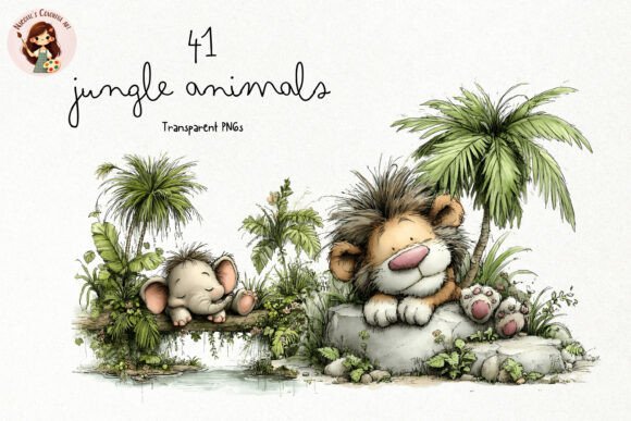 Download Cute Jungle Animals PNG Clipart - Cute jungle animals Collection